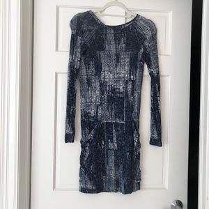 BCBG long sleeve patterned dress